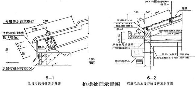 合成樹脂瓦屋面煙囪(天窗)等各節(jié)點(diǎn)的處理方法和安裝圖